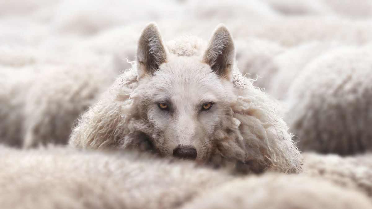 Image showing wolf in sheep's clothing