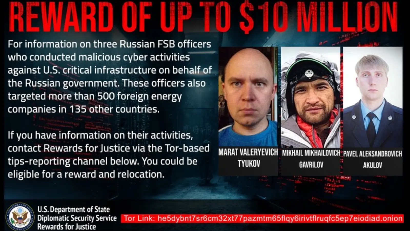 US Offers $10M Bounty For FSB Hackers Who Exploited Cisco Vulnerability To Attack Critical Infrastructure US Offers $10M Bounty For FSB Hackers Who Exploited Cisco Vulnerability To Attack Critical Infrastructure