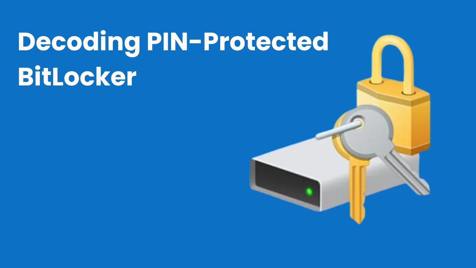 Decoding PIN-Protected BitLocker Through TPM SPI Analysis To Decrypt And Mount The Disks