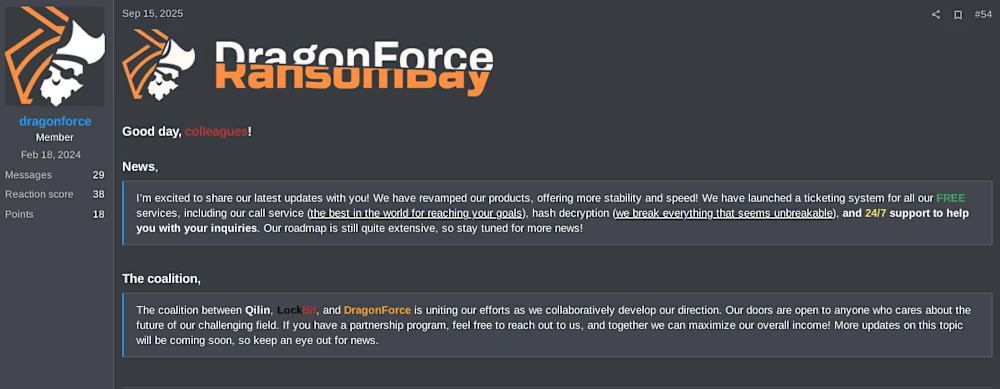 DragonForce, LockBit, and Qilin, a new triad aims to dominate the ransomware landscape DragonForce, LockBit, and Qilin, a new triad aims to dominate the ransomware landscape