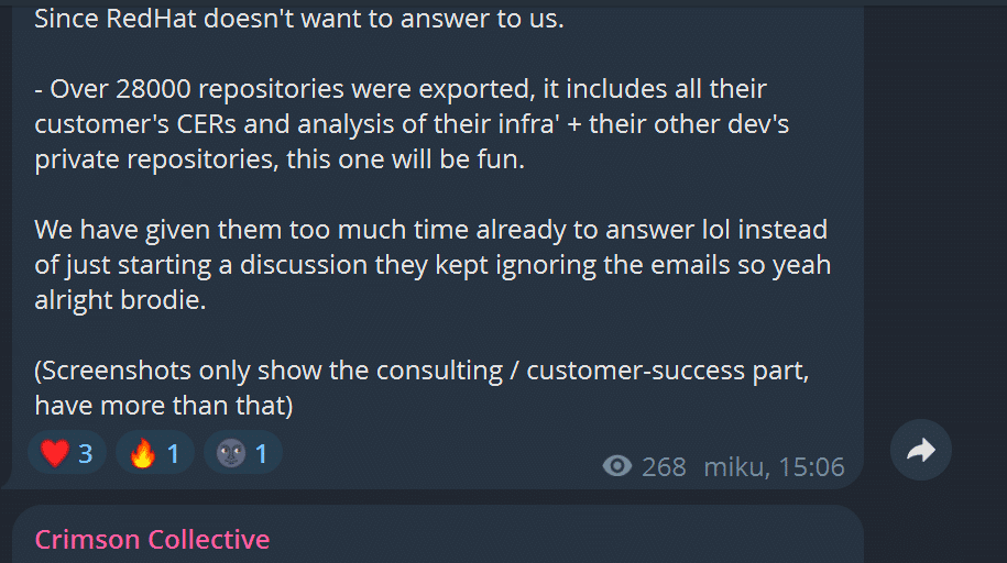 Hackers Claim Breach Of Red Hat Customer Data