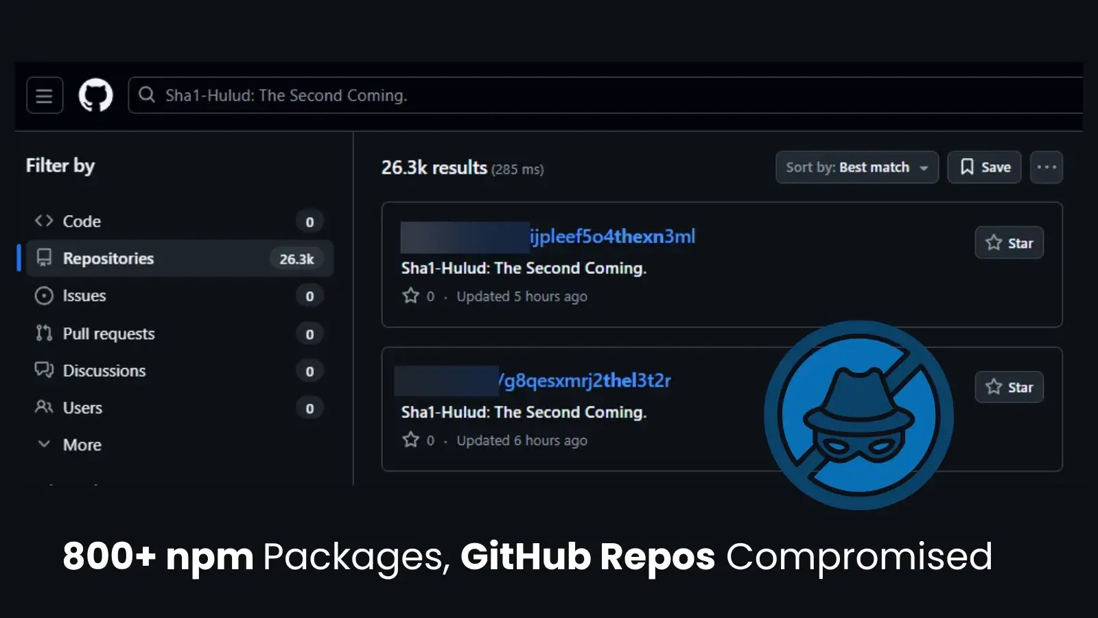 Sha1-Hulud Attack Hits 800+ npm Packages and Thousands of GitHub Repos