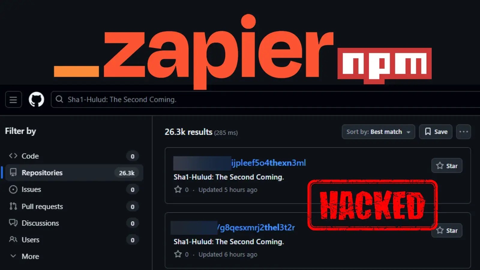 Zapier’s NPM Account Hacked, Multiple Packages Infected with Malware