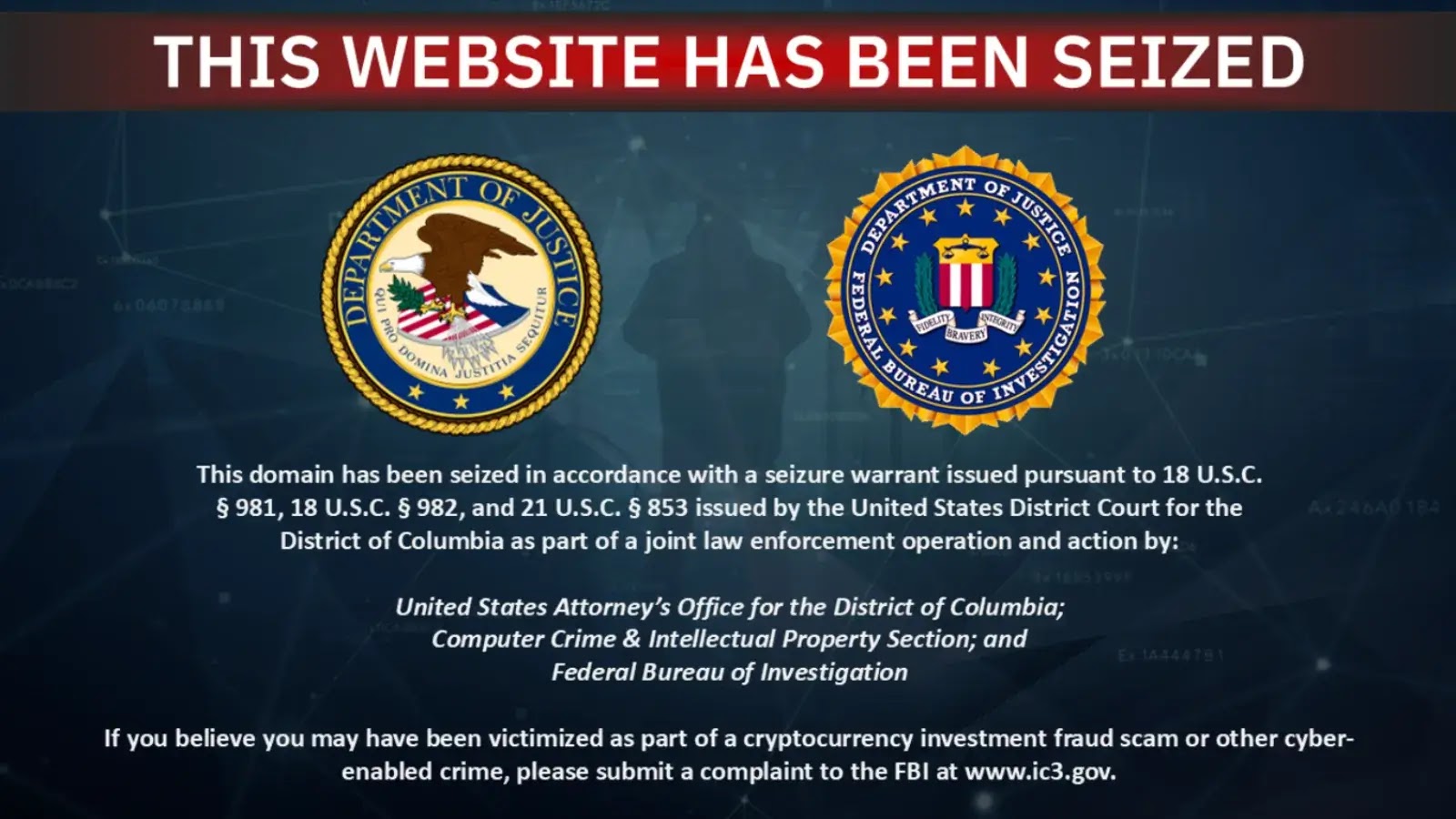 Authorities Seize Domains Linked to Tai Chang Cryptocurrency Investment Scam